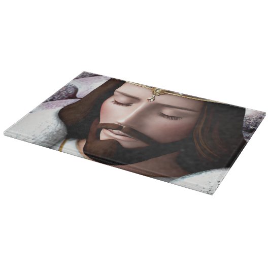 3D Look AI Koning van het Universum Jezus Snijplank (Hoek)