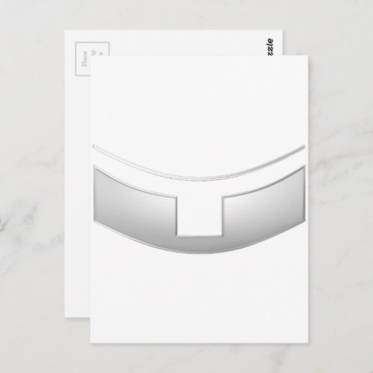 3D Look Zilver Priesters- of Domineesboord Briefkaart (Voorkant / Achterkant)