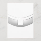 3D Look Zilver Priesters- of Domineesboord Briefkaart (Voorkant)