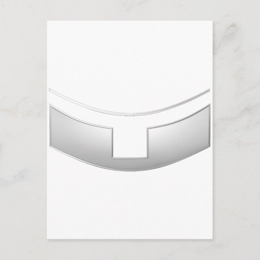 3D Look Zilver Priesters- of Domineesboord Briefkaart (Voorkant)