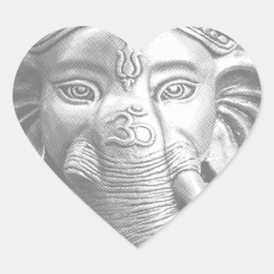 3d Lord Ganesha - Om Hart Sticker