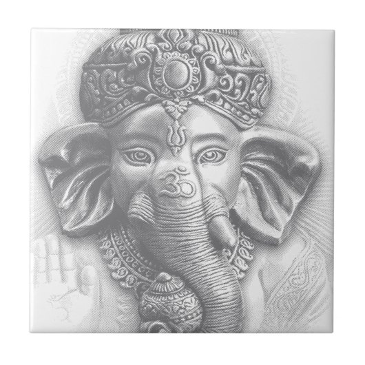 3d Lord Ganesha - Om Tegeltje (Voorkant)
