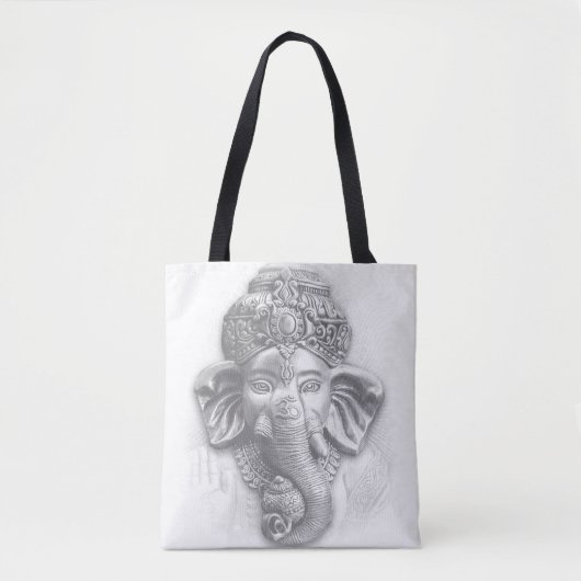 3d Lord Ganesha - Om Tote Bag (Voorkant)