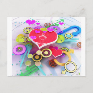 3d Love Heart Briefkaart