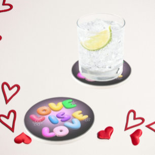 3D Love Is Love Regenboog Onderzetter