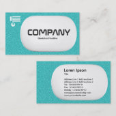 3D Lozenge - Cyaan reliëf textuur Visitekaartje (Voorkant / Achterkant)