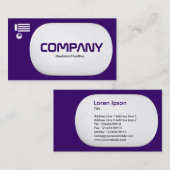 3d Lozenge - Donker Violet (330066) Visitekaartje (Voorkant / Achterkant)