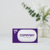 3d Lozenge - Donker Violet (330066) Visitekaartje (Staand voorkant)