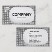 3d Lozenge - Glass Wall 02 - zwart en wit Visitekaartje (Voorkant / Achterkant)