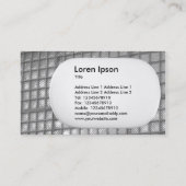 3d Lozenge - Glass Wall 02 - zwart en wit Visitekaartje (Achterkant)