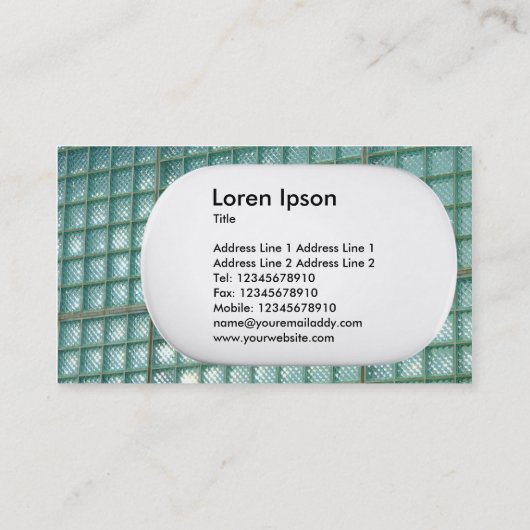 3D Lozenge - Glazen Wand 02 Visitekaartje (Achterkant)