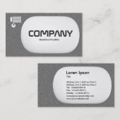 3d Lozenge - Mid Grey Embossed Textuur Visitekaartje (Voorkant / Achterkant)