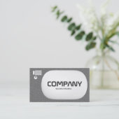 3d Lozenge - Mid Grey Embossed Textuur Visitekaartje (Staand voorkant)