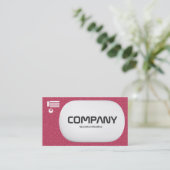 3D Lozenge - Rood reliëf textuur Visitekaartje (Staand voorkant)