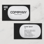 3d Lozenge - Zwarte netto textuur over grijs Visitekaartje (Voorkant / Achterkant)