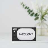 3d Lozenge - Zwarte netto textuur over grijs Visitekaartje (Staand voorkant)