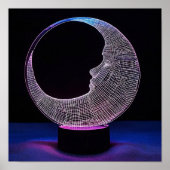 3D-maan Poster (Voorkant)