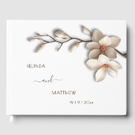 3D Magnolia Bloem | Trouwen Gastenboek
