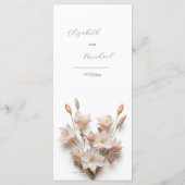 3D Magnolia Bloemen Menu (Achterkant)