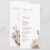 3D Magnolia Bloemen Menu (Voorkant / Achterkant)