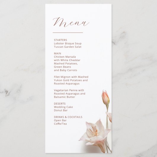 3D Magnolia Bloemen Menu (Voorkant)