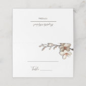 3D Magnolia Bruiloft Plaatskaartje (Buitenkant ongevouwen)