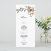 3D Magnolia Flowers Menu (Staand voorkant)