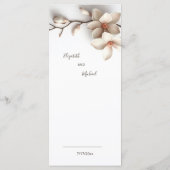3D Magnolia Flowers Menu (Achterkant)