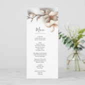 3D Magnolia Flowers Menu (Staand voorkant)