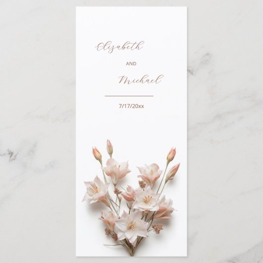 3D Magnolia Flowers Menu (Achterkant)