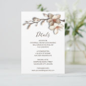 3D Magnolia Flowers White Details Informatiekaartje (Staand voorkant)