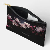 3D Magnolia Zwarte Achtergrond Etui (Open)