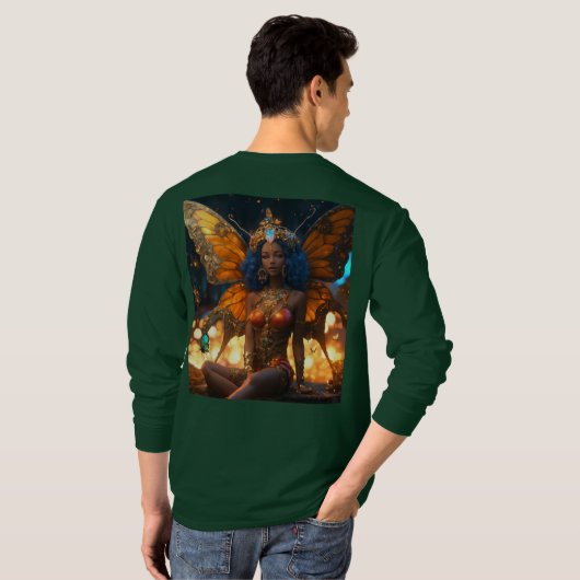 3D Majestic Afrikaanse Interpretatie T-shirt (Achterkant volledig)