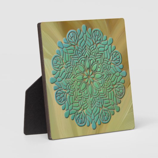 3D Mandala Meditatie Yoga kleurrijke achtergrond Fotoplaat (Voorkant)