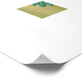 3D Mandala Meditatie Yoga kleurrijke achtergrond Poster (Hoek)