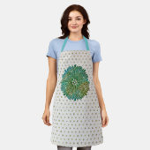 3D Mandala Meditatie Yoga kleurrijke achtergrond Schort (Gedragen)