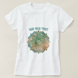 3D Mandala Meditatie Yoga kleurrijke achtergrond T-shirt