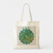 3D Mandala Meditatie Yoga kleurrijke achtergrond Tote Bag (Achterkant)