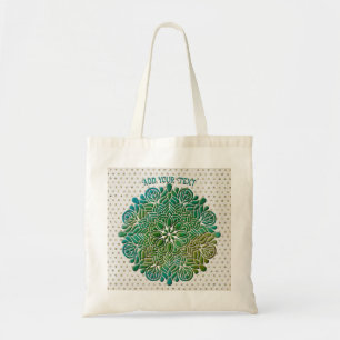 3D Mandala Meditatie Yoga kleurrijke achtergrond Tote Bag