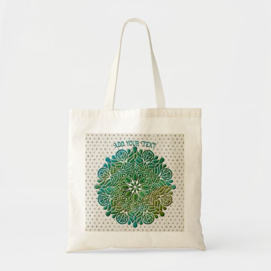 3D Mandala Meditatie Yoga kleurrijke achtergrond Tote Bag (Voorkant)