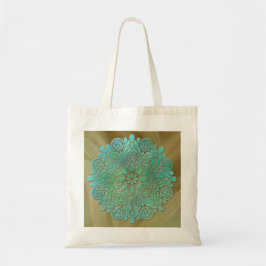3D Mandala Meditatie Yoga kleurrijke achtergrond Tote Bag