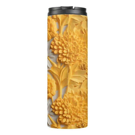3D Marigold Floral Thermosbeker (Achterkant)