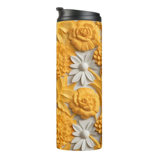3D Marigold Floral Thermosbeker (Geroteerd rechts)
