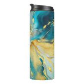 3D Marmeren Skinny Thermische Tumbler Thermosbeker (Geroteerd rechts)