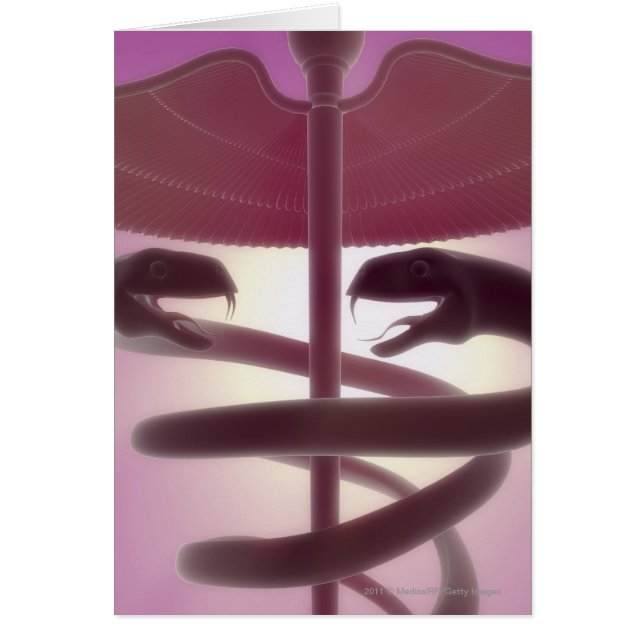 3d medische kaduceus (Voorkant)