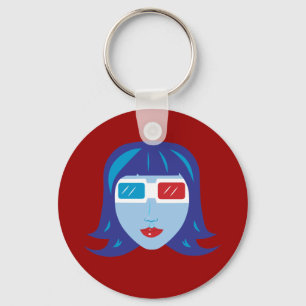 3D-meisje Sleutelhanger