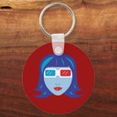3D-meisje Sleutelhanger (Voorkant)