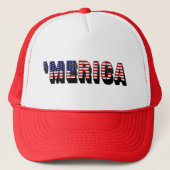 3D MERICA US Flag Trucker Hat Pet (Voorkant)