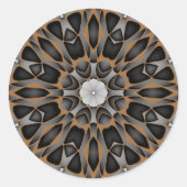 3D Mesmerizing Mandala Ronde Sticker (Voorkant)