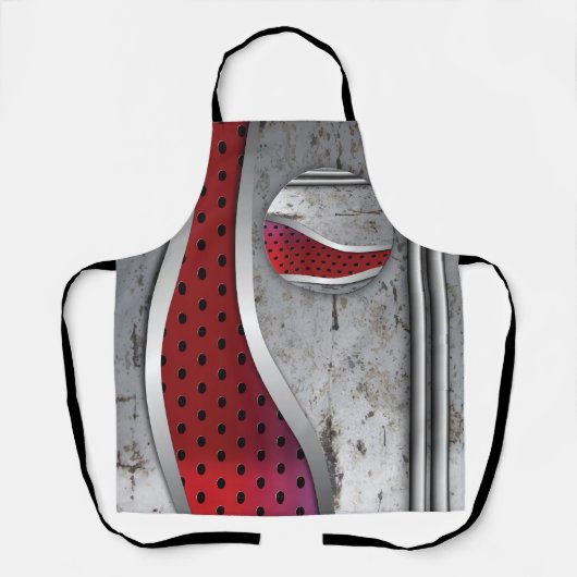 3D Metaal getextureerde Art All-Over-Print Tanktop Schort (Voorkant)